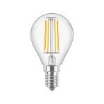 Philips Corepro LED Lustre E14 Kugel Fadenlampe Klar 4.3W 470lm - 827 Extra Warmweiß | Ersatz für 40W