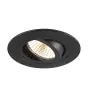 SLV New Tria 75 Spot Aluminium Schwarz Rund 8.3W 705lm 38D - 927 Extra Warmweiß | Ausschnitt 75mm -  Höchste Farbwiedergabe - Dimmbar 