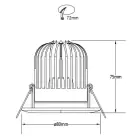 LED-Spot Forseti Weiß 6W 400lm 36D - 927 | Ausschnitt 72mm - IP44 - Höchste Farbwiedergabe - Dimmbar