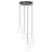 Emibig Suspension Luminaire Royal Acier Noir | Convient pour 4x E14 - Max 10W