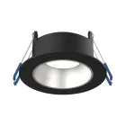 Spot LED Ares Profond ring Noir - avec Inner Cercle  Argent | Diamètre 68mm - incl. GU10 Fitting