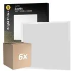 Lot 6x Bright Choice Panneau LED Backlit 36W 3600lm - 865 Lumière Du Jour | 60x60cm - UGR 