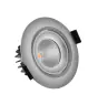 Spot LED Droplet inclinable Aluminium 6W 400lm 36D - 927 Blanc Très Chaud | Diamètre 85mm - IP44 - Meilleur rendu des couleurs - Dimmable